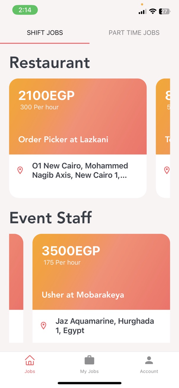 SwiftJobs - Flexible Jobs - iPhone Screenshot 1